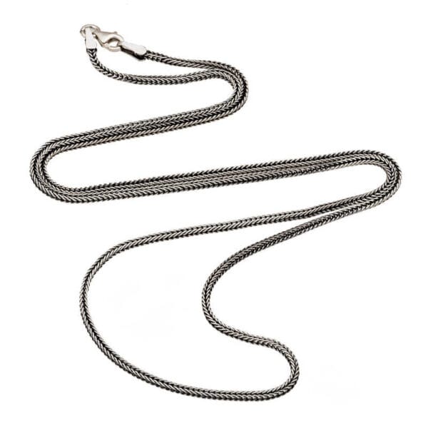 Gümüş 2 mm Tilki Kuyruğu 55 Cm Zincir - Görsel 2