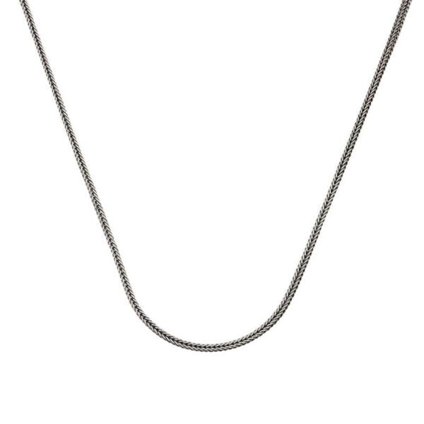 Gümüş 2 mm Tilki Kuyruğu 55 Cm Zincir