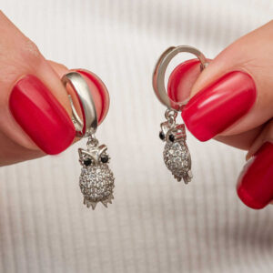 Gümüş Sallantılı Baykuş Kadın KüpeÜrün Kodu