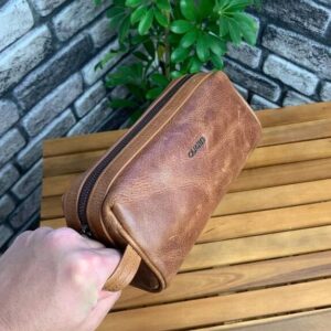 Guard Antik Taba Unisex Deri El Çantası