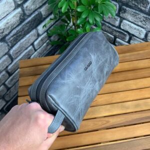 Guard Antik Gri Unisex Deri El Çantası