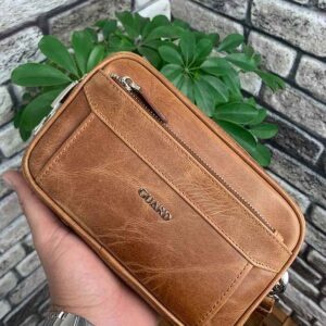 Guard Antik Taba Hakiki Deri Şifreli El Çantası