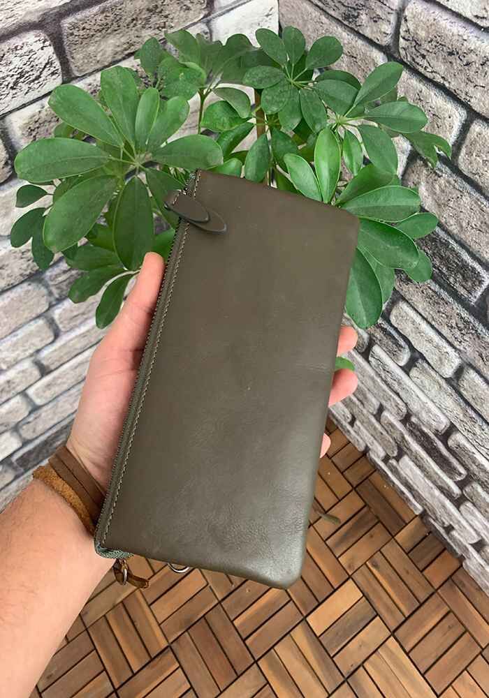 Guard El Örgüsü Küçük Boy Yeşil Hakiki Deri Kadın Çantası - Görsel 3