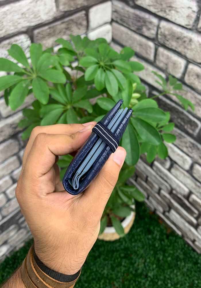 Guard Lacivert Croco Desenli Lastikli Spor Kartlık - Görsel 2