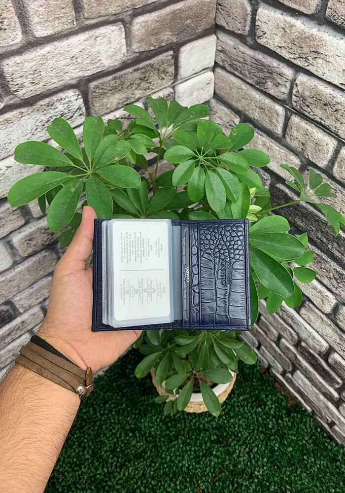 Guard Lacivert Croco Desenli Lastikli Spor Kartlık - Görsel 3