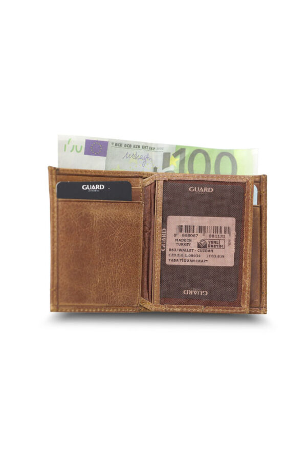 Guard Minimal Antik Taba Deri Erkek Cüzdanı - Görsel 4